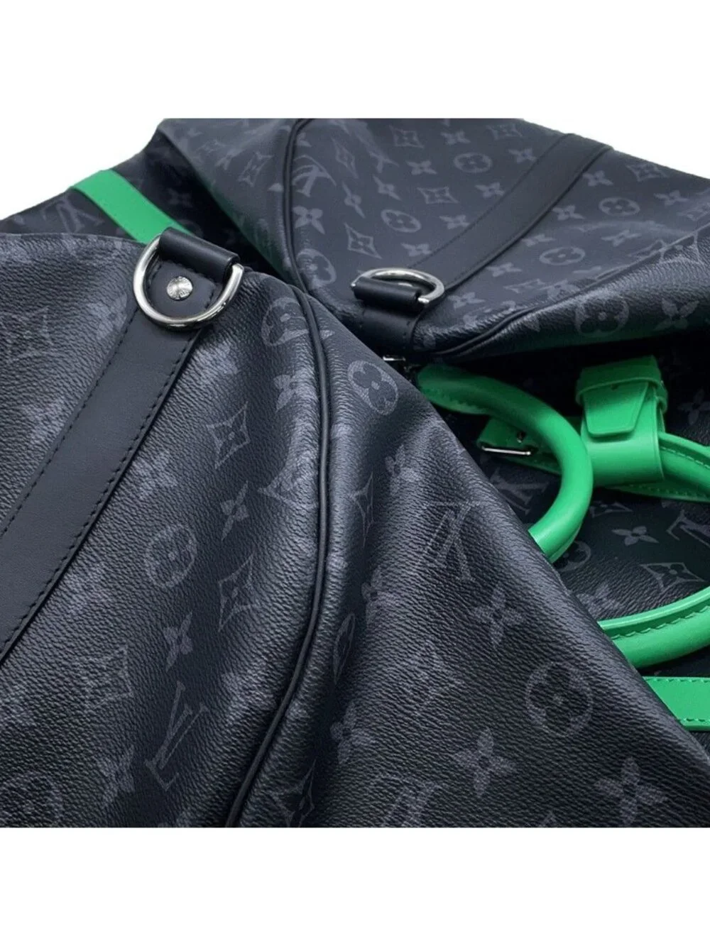 Louis Vuitton Boston Bag Monogram Eclipse Keepall Bandouliere 50 Black